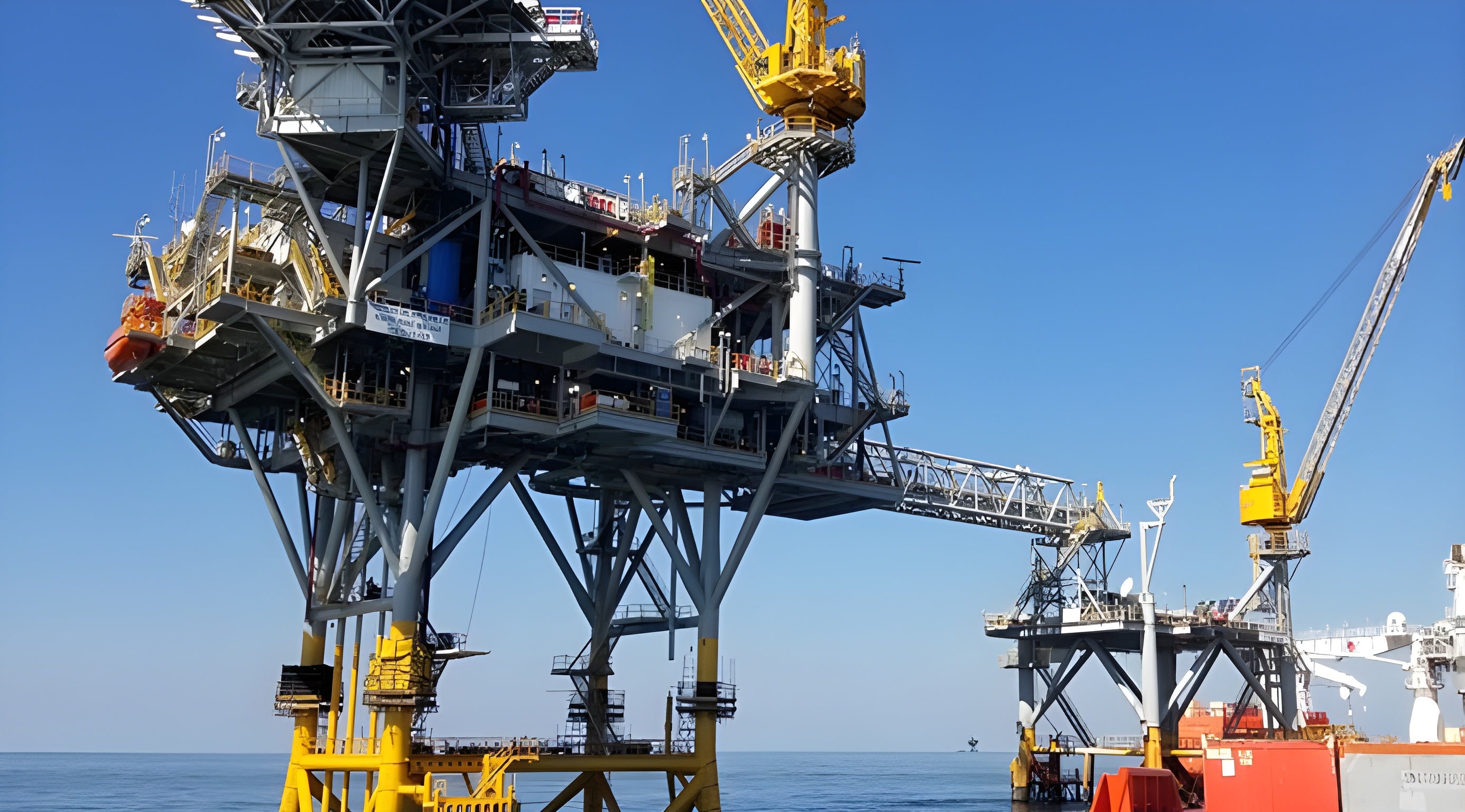 Offshore oil rig pipeline turnaround